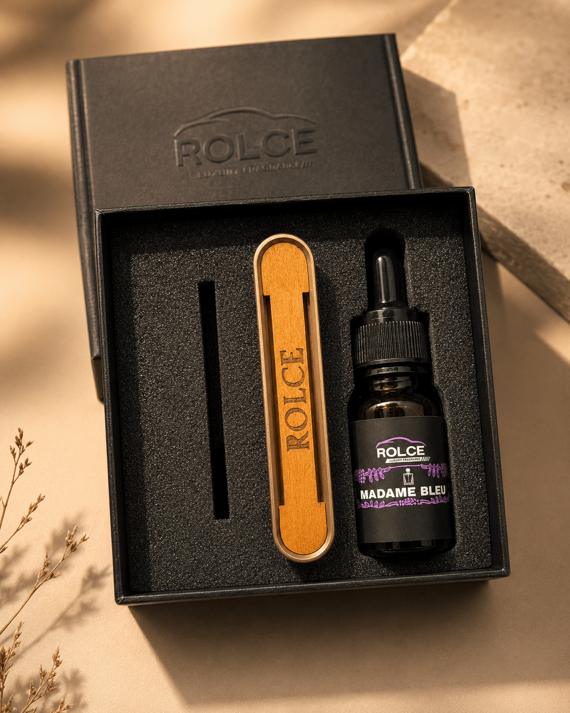 Bois Rosé — Diffuseur De Parfums De Luxe Pour Voiture - ROLCE LUXURY FRAGRANCE